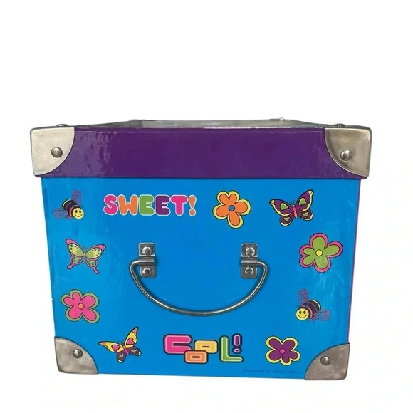 Vintage Lisa Frank Girls Rule Diva Storage Box Metal Handles & Corners 1990’s - Picture 2 of 11